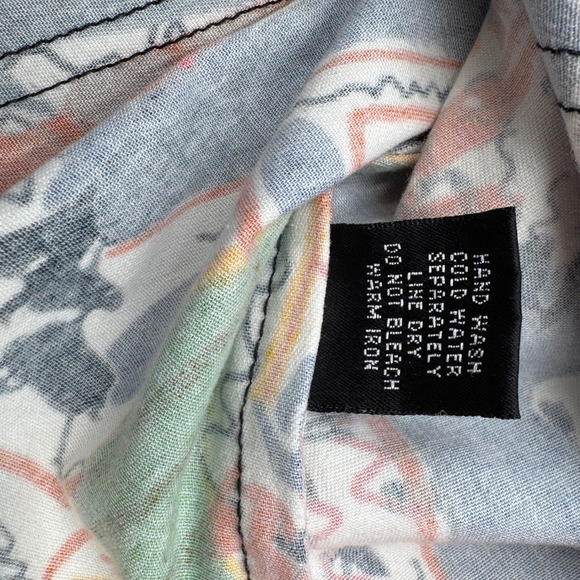 VTG Mirror Image Women's XL Abstract Print Button Up Jacket Made in India - Picture 7 of 10